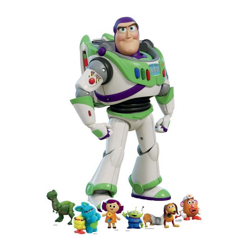 Star Cutouts - Figurine en carton Buzz l'éclair Toy Story et Six Mini Figurines - 134 cm