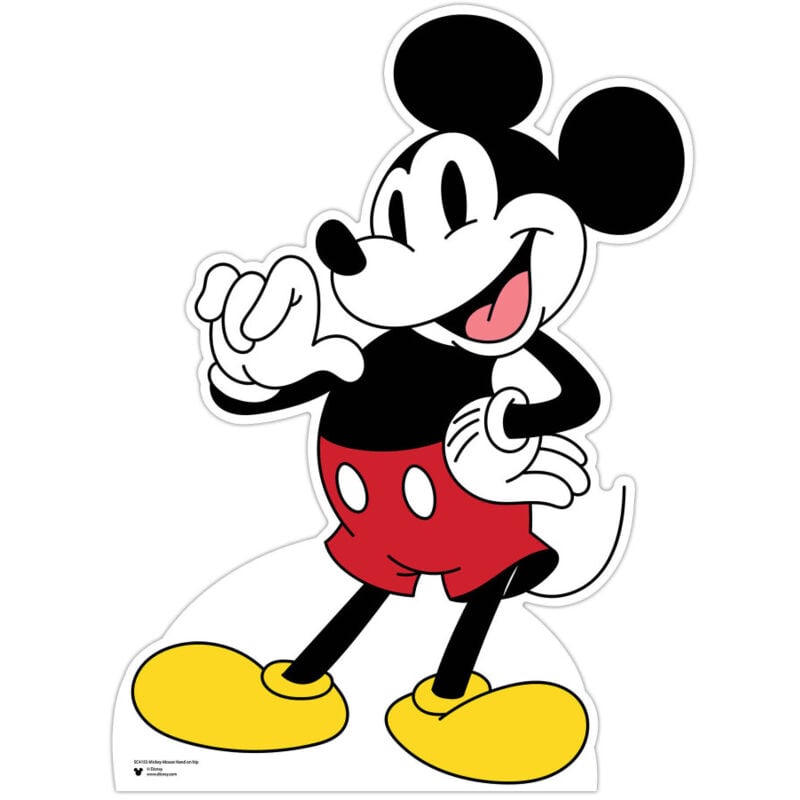 Star Cutouts - Figurine en carton Disney Mickey Mouse au grand sourire Hauteur 95 cm