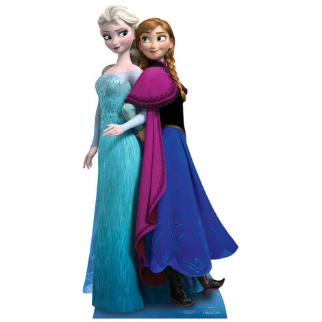 Figurine en carton Elsa & Anna La Reine des Neiges Disney H 162 CM