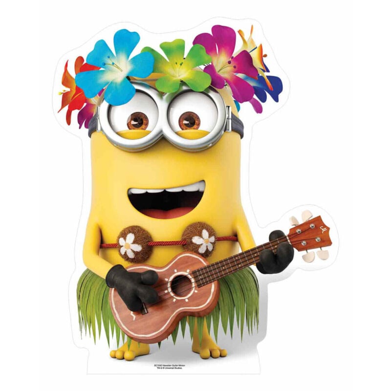 Star Cutouts - Figurine en carton Hawaiian Guitar Minion h 81 cm