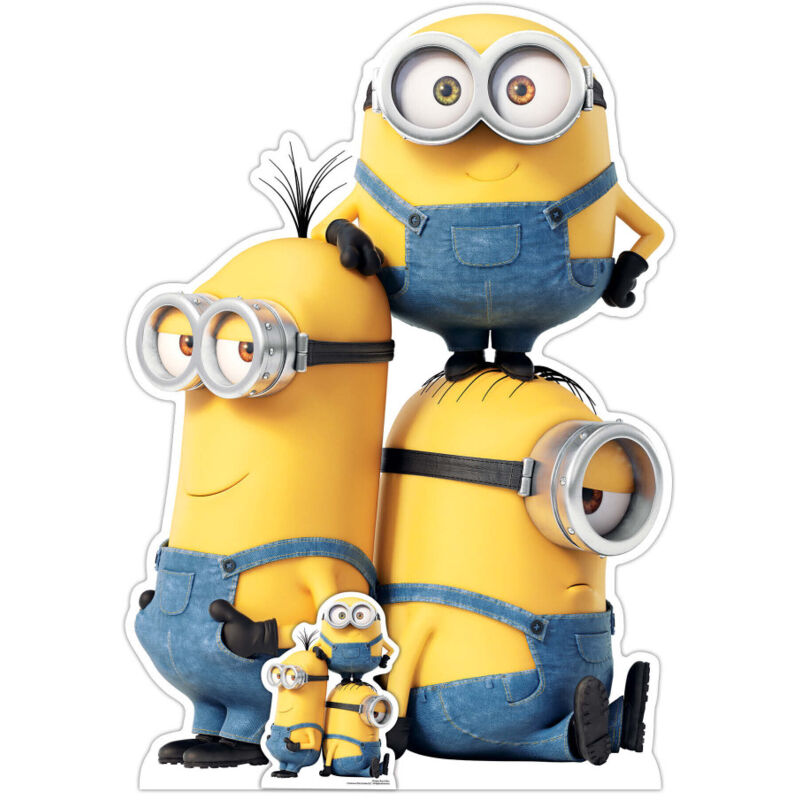 Star Cutouts - Figurine en carton Kevin, Bob et Stuart - Les Minions 2 : Il était une fois Gru - Haut 131 cm