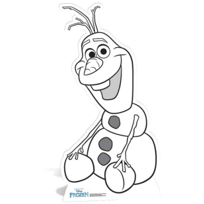 Star Cutouts - Figurine en carton à colorier - Olaf - La Reine des Neiges - 90 cm