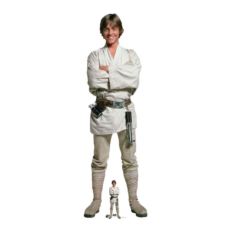 Figurine en carton – Luke Skywalker bras croisés et sourire- Star Wars - Haut 174 cm