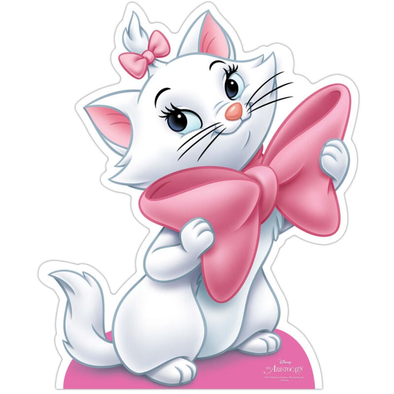 Star Cutouts - Figurine en carton Marie les Aristochats tenant un Grand Arc Rose - Disney Les Aristochats - Haut 82 cm