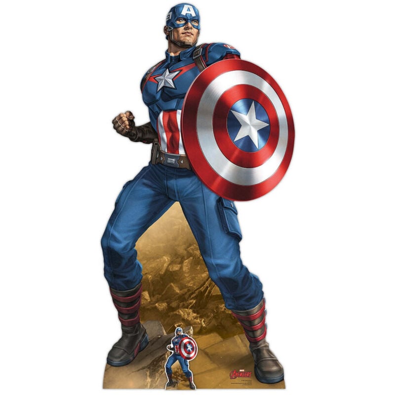 Star Cutouts - Figurine en carton Marvel Comics Captain America h 184 cm
