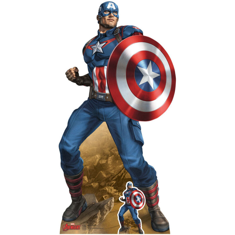 Star Cutouts - Figurine en carton Mini Captain America – Marvel Avengers - Haut 92 cm