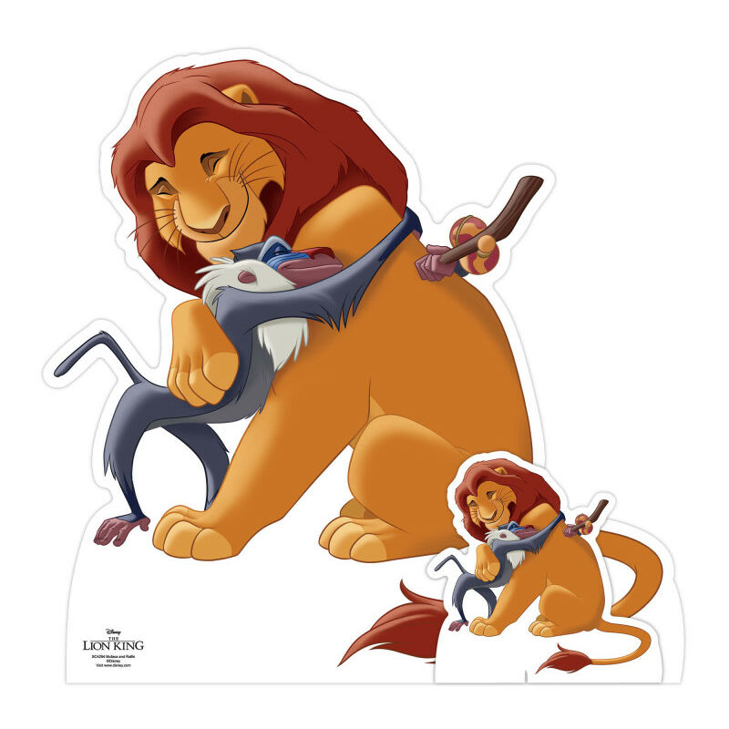 Star Cutouts - Figurine en carton – Mufasa et Rafiki - Le Roi Lion - Haut 74 cm