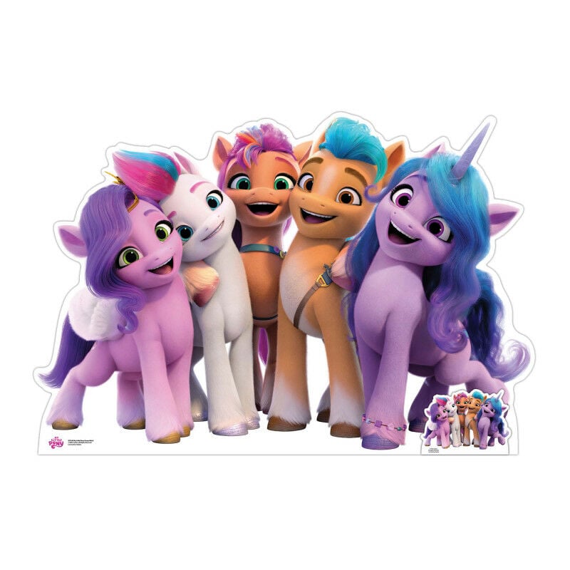 Star Cutouts - Figurine en carton – My Little Pony - Tous les Personnages avec un grand sourire - Haut 131 cm