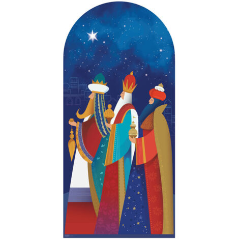 Figurine en carton - Noël - Les Rois Mages - Haut 194 cm
