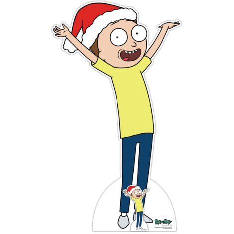 Figurine en carton - Noël - Rick et Morty - Morty Smith heureux - Haut 160 cm
