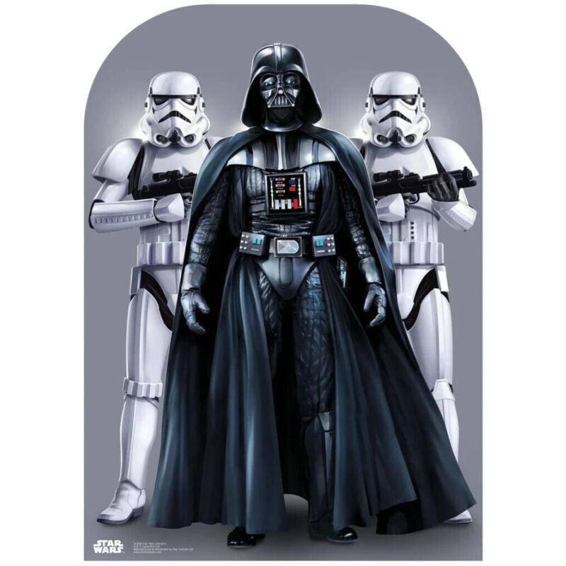 Star Cutouts - Figurine en carton Passe tête enfant Star Wars Dark Vador et 2 Stormtroopers Hauteur 133 cm