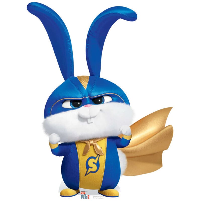 Star Cutouts - Figurine en carton Pompon le Lapin en super héros Comme des bêtes Hauteur 90 cm