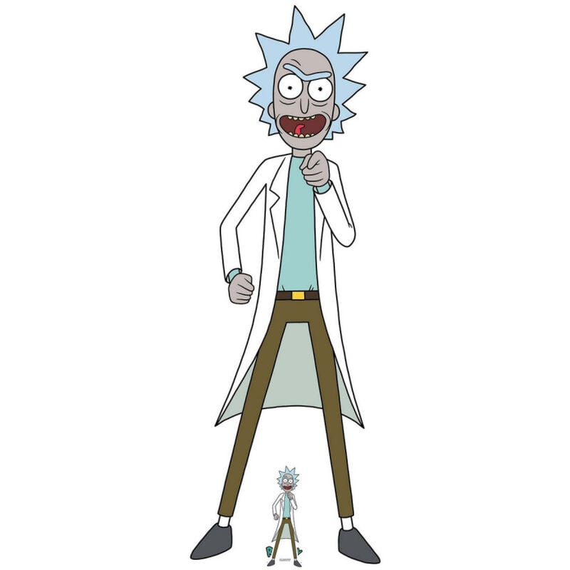 Star Cutouts - Figurine en carton - Rick et Morty - Rick Sanchez - Le Scientifique - Haut 195 cm