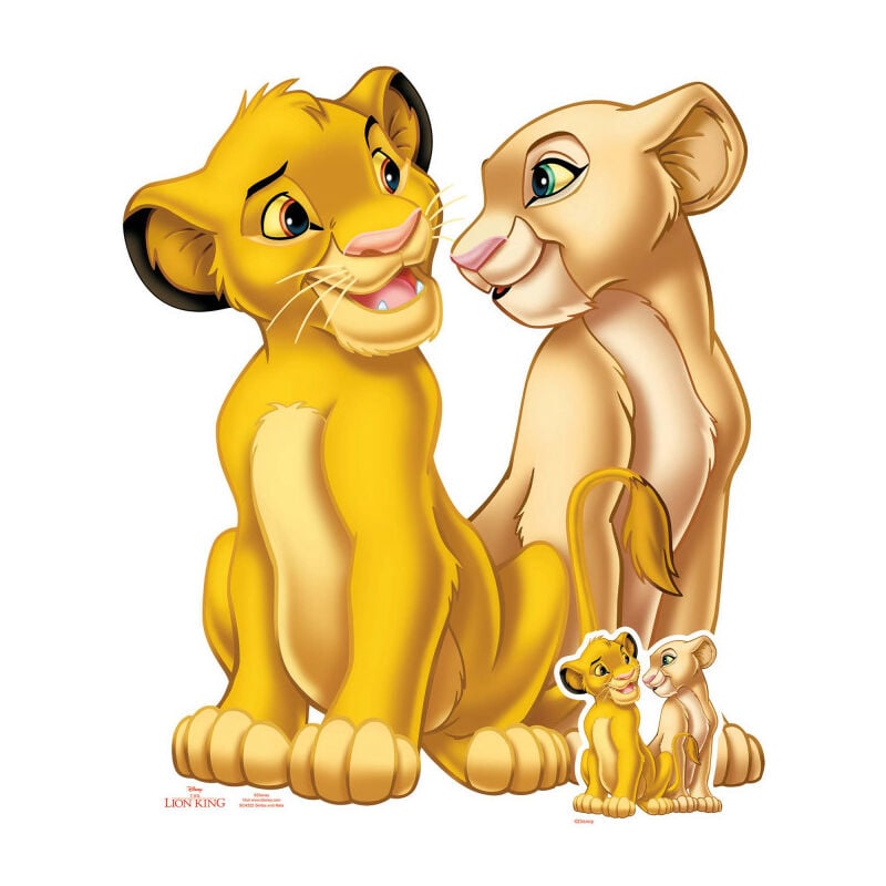 Star Cutouts - Figurine en carton – Simba et Nala - Le Roi Lion - Haut 81 cm