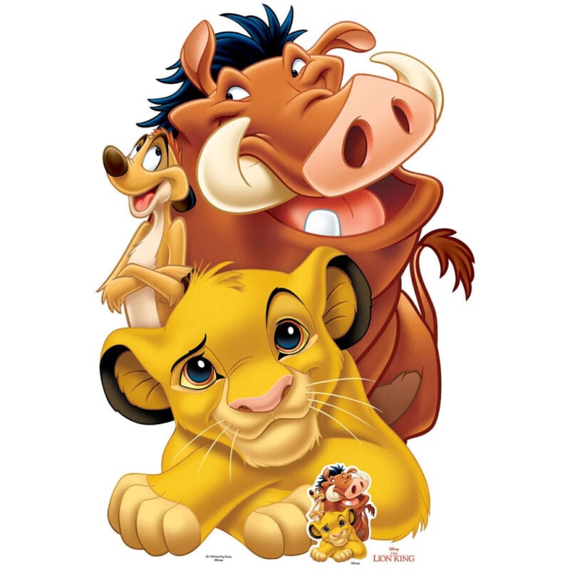 Star Cutouts - Figurine en carton Simba Pumba et TImon Le Roi Lion Disney -h 135 cm