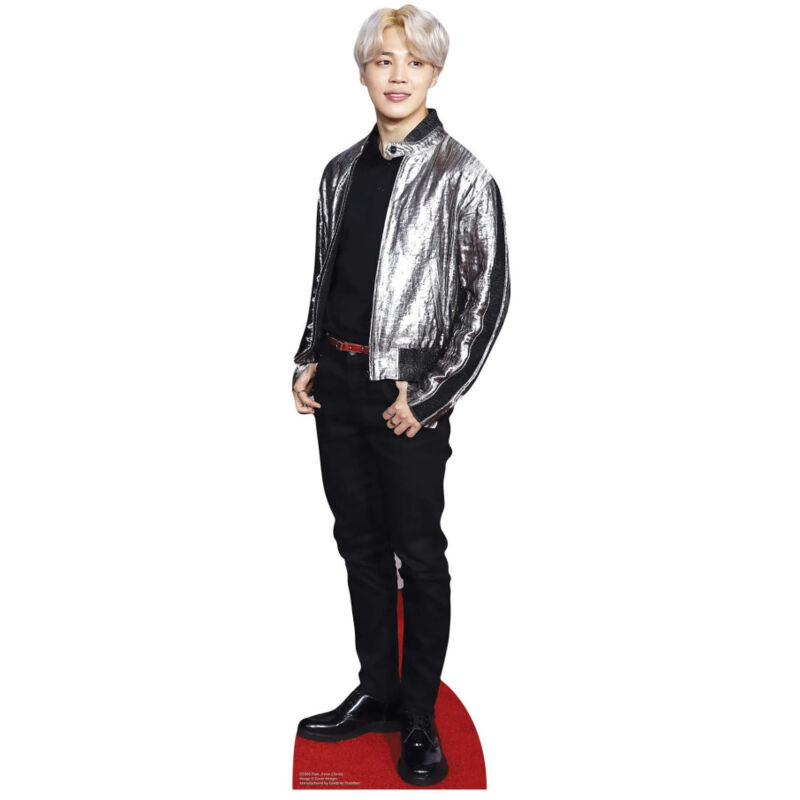 Star Cutouts - Figurine en carton Park Jimin (Jimin) veste argent bts (kpop) -Haut 90cm