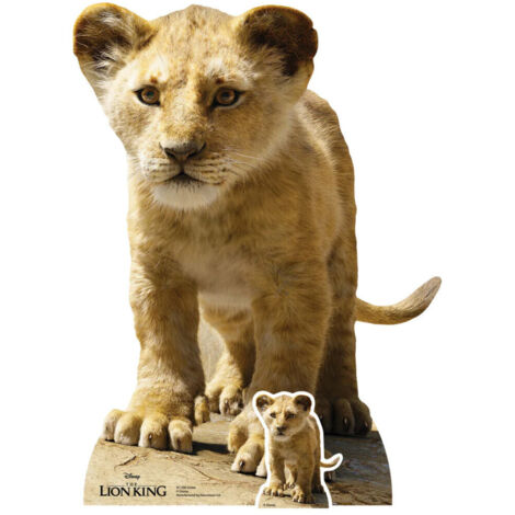 Figurine en carton taille réelle Disney Simba Le roi lion H 87 CM - Marron