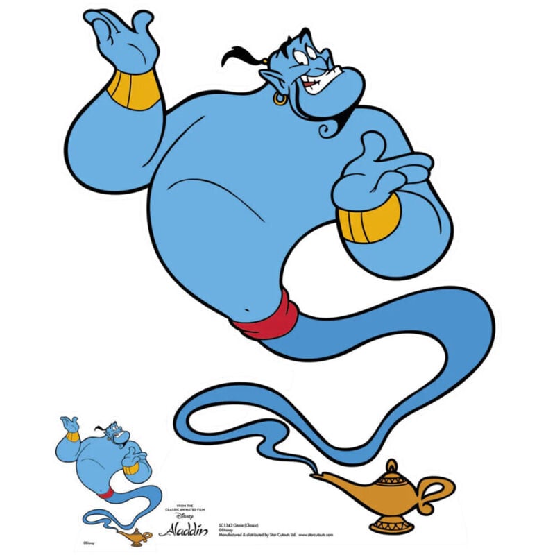 Figurine en carton Genie d'Aladdin Disney Hauteur 88 CM