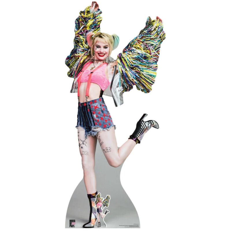 Star Cutouts - Figurine en carton Harley Quinn (Margot Robbie) joyeuse film Birds of Prey Hauteur 198 cm