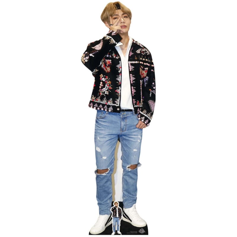 Star Cutouts - Figurine en carton Kim Taehyung alias v des BTS(Kpop) -Haut 180cm