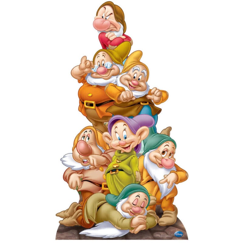 Figurine en carton Les 7 Nains Blanche Neige Disney Hauteur 136 CM