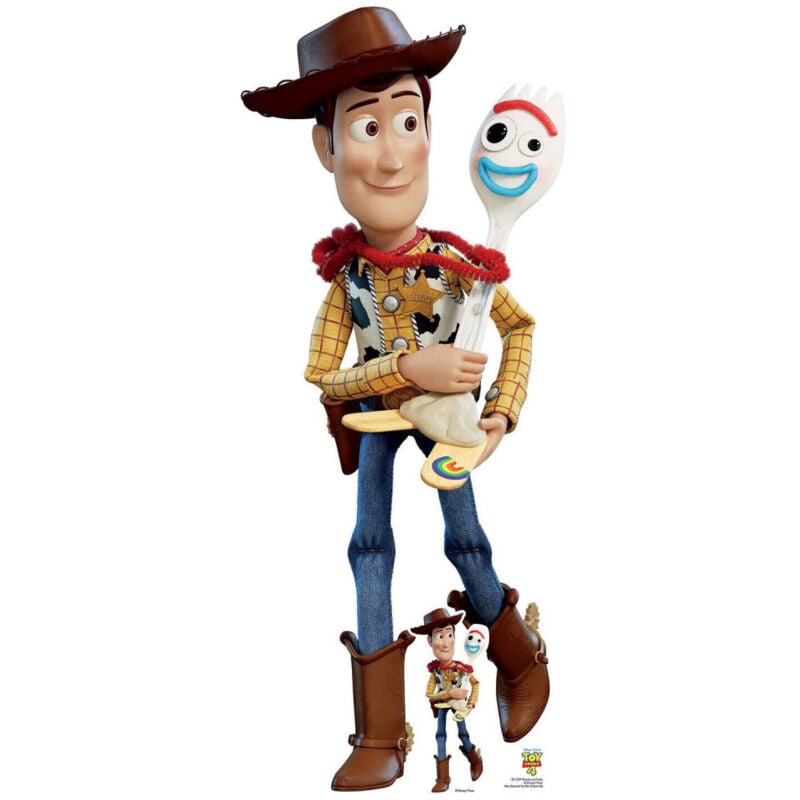 Star Cutouts - Figurine en carton Toy Story 4 - Woody et Forky la fourchette cuichette Hauteur 164 cm