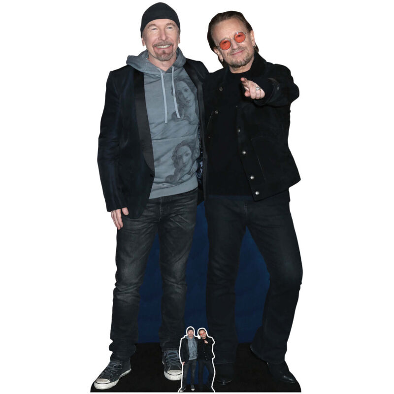Star Cutouts - Figurine en carton Bono et The Edge - U2 Groupe de Musique Irlandais - Haut 178 cm