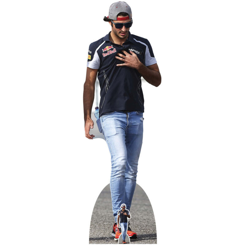 Star Cutouts - Figurine en carton Carlos Sainz - Pilote de Formule 1 - Espagnol - Haut 180 cm