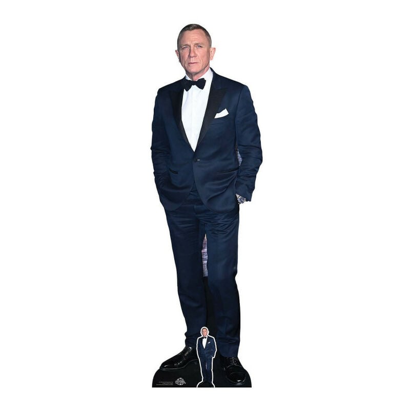 Star Cutouts - Figurine en carton Daniel Craig - Costume Noir - Acteur Britannique - Haut 179 cm