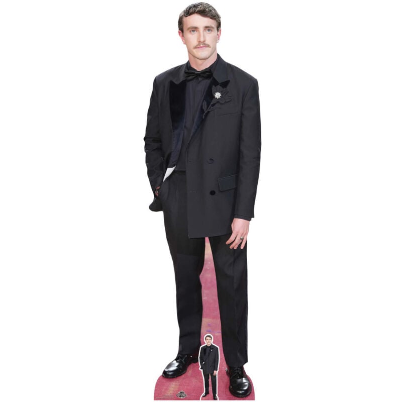 Star Cutouts - Figurine en carton Paul Mescal - Costume Noir - Acteur Irlandais - Haut 181 cm