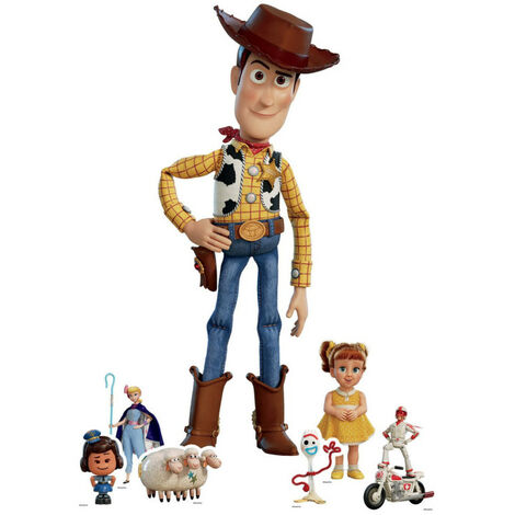 Figurine en carton Toy Story Woody Cowboy et Six Mini Figurines - Hauteur 134 cm