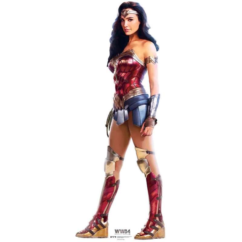 Star Cutouts - Figurine en carton Wonder Woman de profil (film WW84)- h 186 cm
