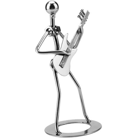 Figurine en Métal Guitariste Vintage - Décoration Musicale pour Collectionneurs - Idée Cadeau Musicien