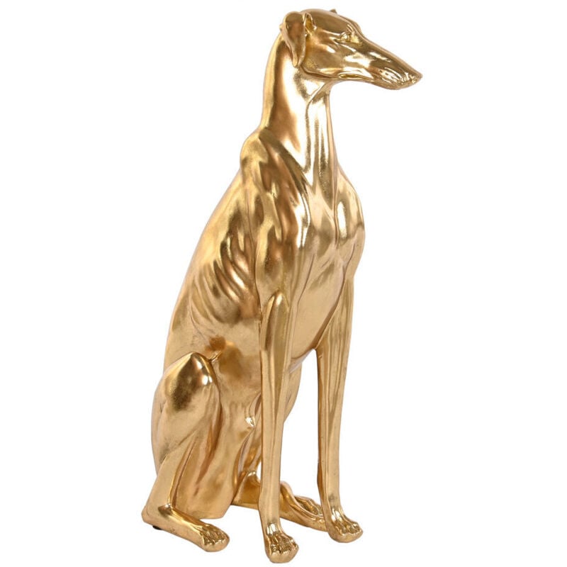 Figure Résine 42,5X25,5X78 Greyhound Doré