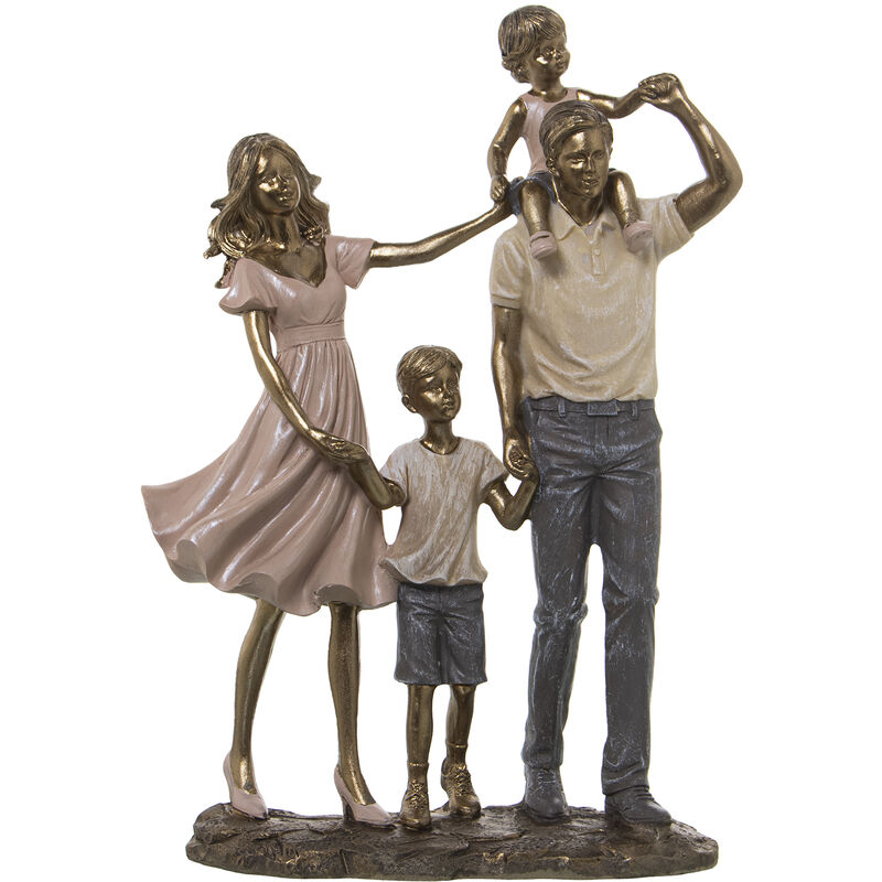 Figurine Famille Résine 20X9X29 Cm