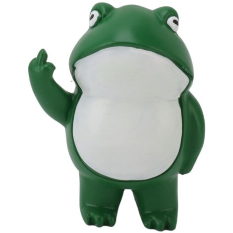 Figurine Grenouille Doigt d'Honneur pour Extérieur - Décoration Originale Bureau ou Jardin