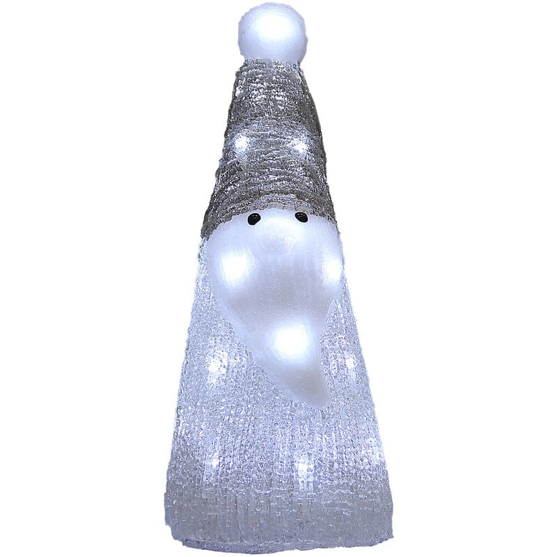 Figurine lumineuse led en acrylique - décoration de Noël - Modèle au choix Père Noël Blanc