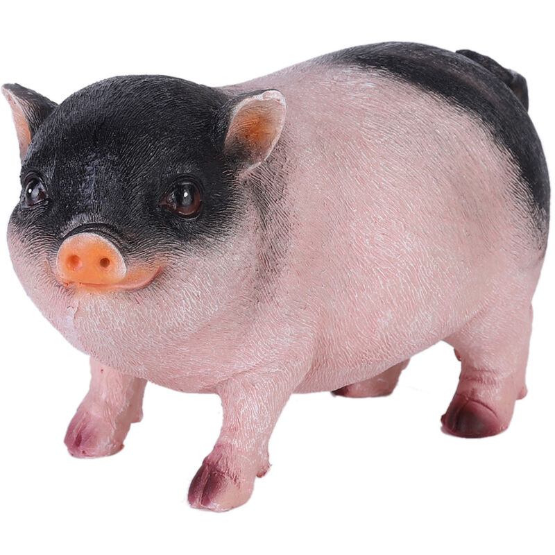 Figurine Mignonne de Cochon Décoratif Artificiel - Modèle Animal Résine pour Décoration Intérieure et Bonsaï - Idée Cadeau Original
