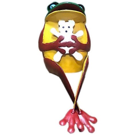Figurine miniature de grenouille à pattes croisées en 3D, style kawaii, pour jardin A--
