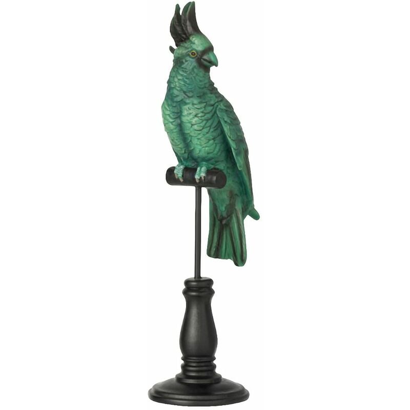 Jolipa - Figurine perroquet sur son perchoir en résine