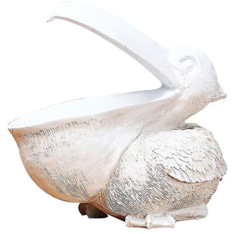 Figurine porte-clés toucan, statue de pélican, panier de rangement, animaux, oiseaux, forme blanche