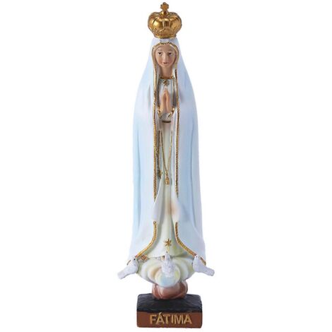 Figurine religieuse en résine peinte à la main, décoration d'intérieur/extérieur pour jardin, église, cadeau de foi, ornement de bureau artisanal.