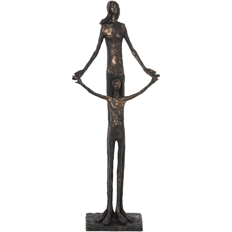 Fijalo - Figurine en résine Mère et Enfant Or Vieilli 24X15X60 Cm