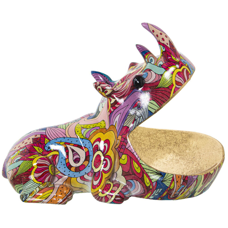 Figurine rhinocéros vide-poche 18 cm