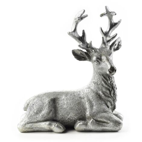 Figurine SANTA LILA h18x15x7cm argent