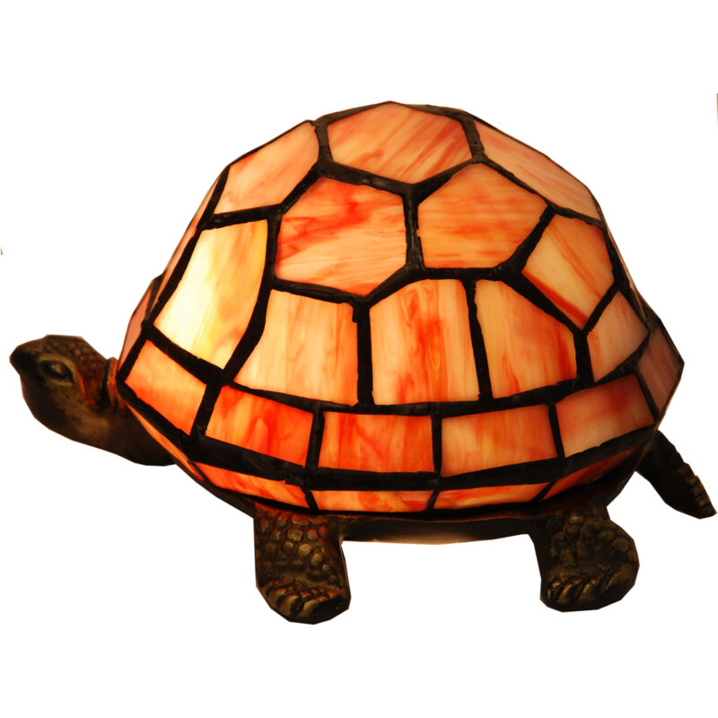 Fijalo - Lampe figurine tortue Tiffany beige