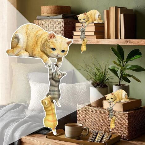 Figurines De Chats - Statue De Bureau Amusante en Forme De Chat - Sculpture