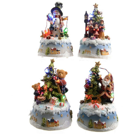 Figurines de Noël led 10x9x15,5cm 3xaa modèles assortis