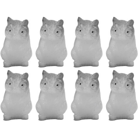 Figurines Hamster Gris 1/12 pour Maison de Poupée, Miniature Animale Détaillée en Résine
