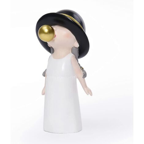 Figurines modernes pour la décoration intérieure, statue noire sculptée représentant une jeune fille, ornement décoratif, sculptures en résine, petites statues de femmes, jolie décoration à poser sur
